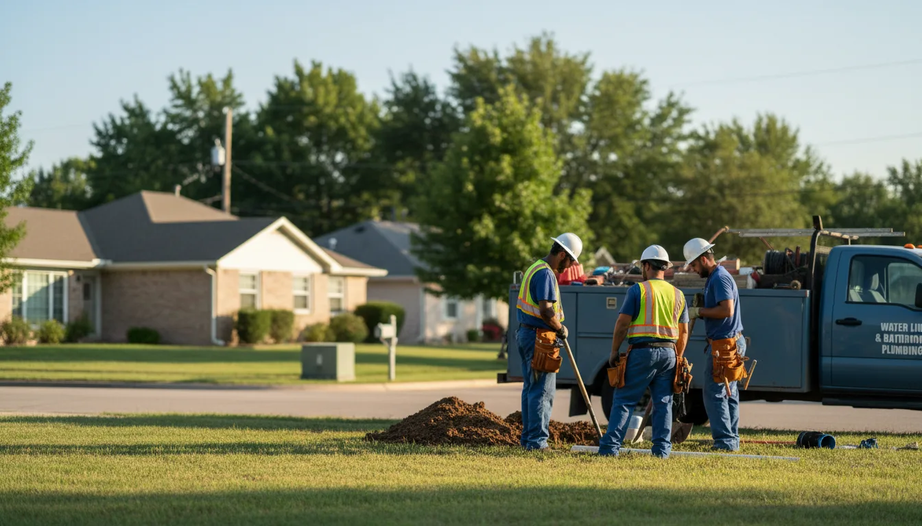 Residential water line and bathroom plumbing service in Wall, SD
